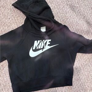 Nike Black Hoodie with White Swoosh and Logo
